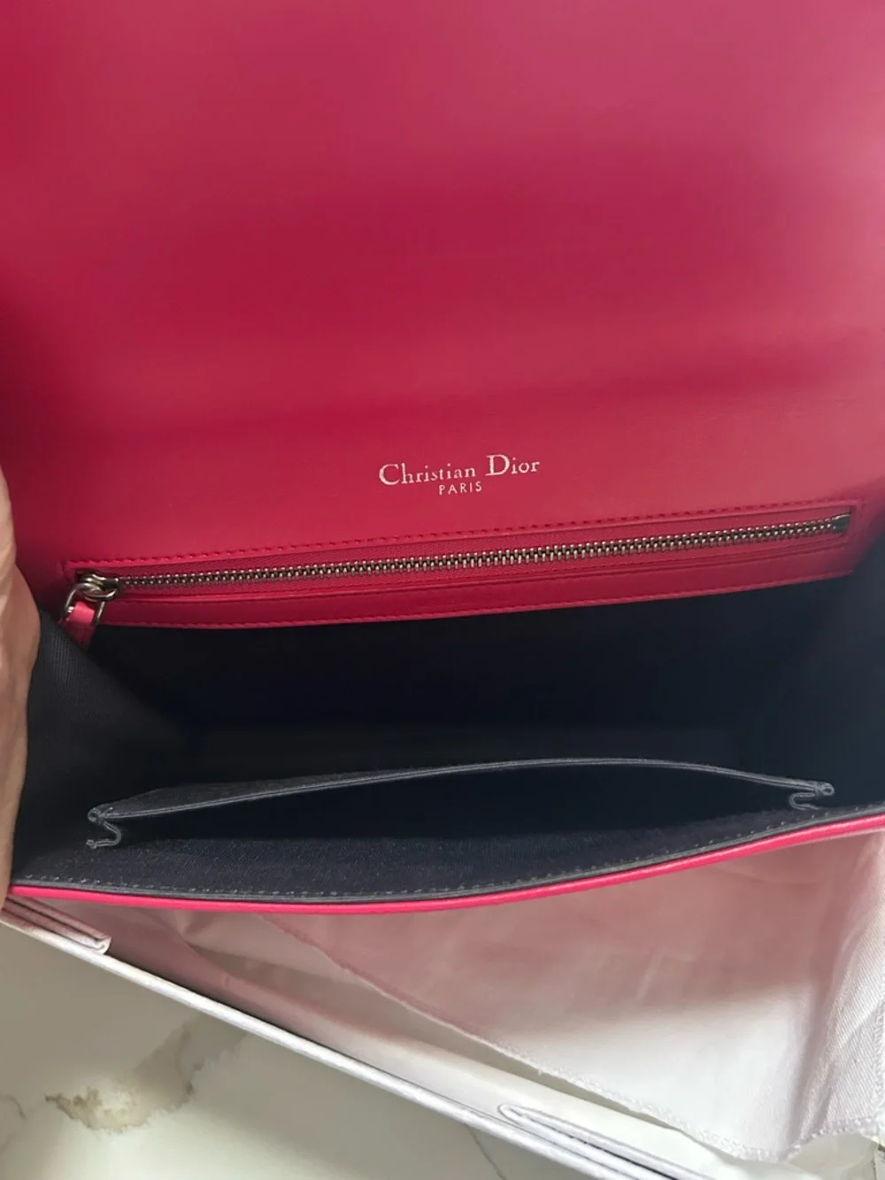 Dior Diorama Magenta Pink with Silver Chain Strap - Picture 7 of 14
